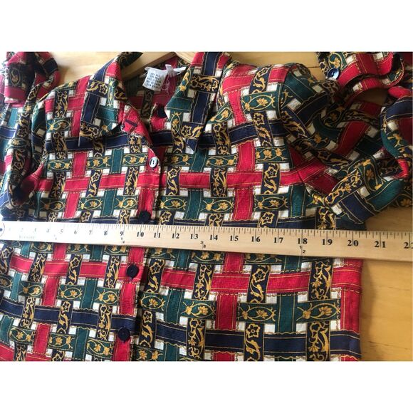 Talbots 100% Silk Vintage Retro Top Blouse Women SZ10 - Picture 7 of 9